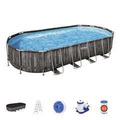 Bestway Power Steel Oval Pool Set 732X366X122cm