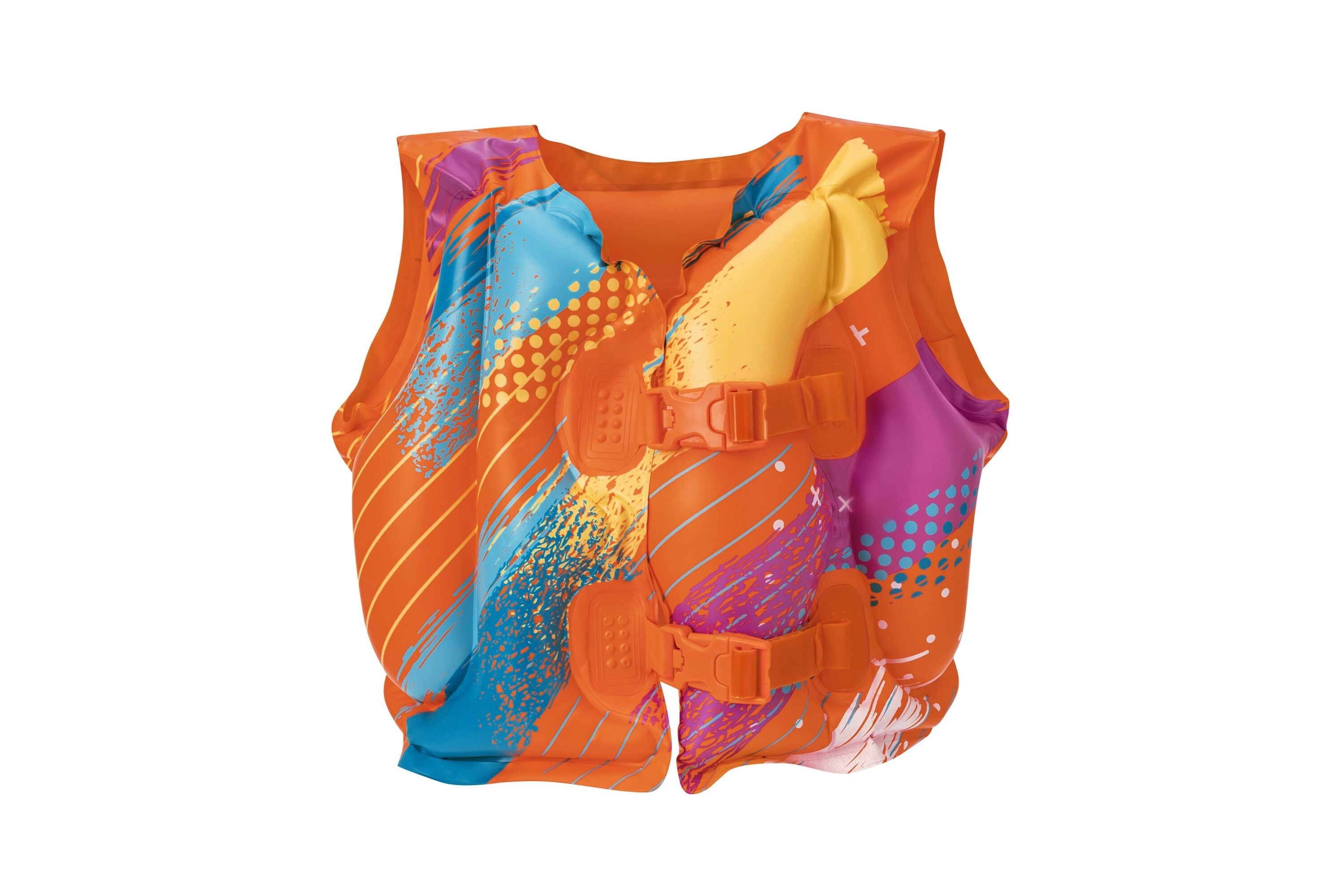 Bestway Kids SwimSafe Colorify ToughLite Vest Inflatable Swim Gear 41x30cm