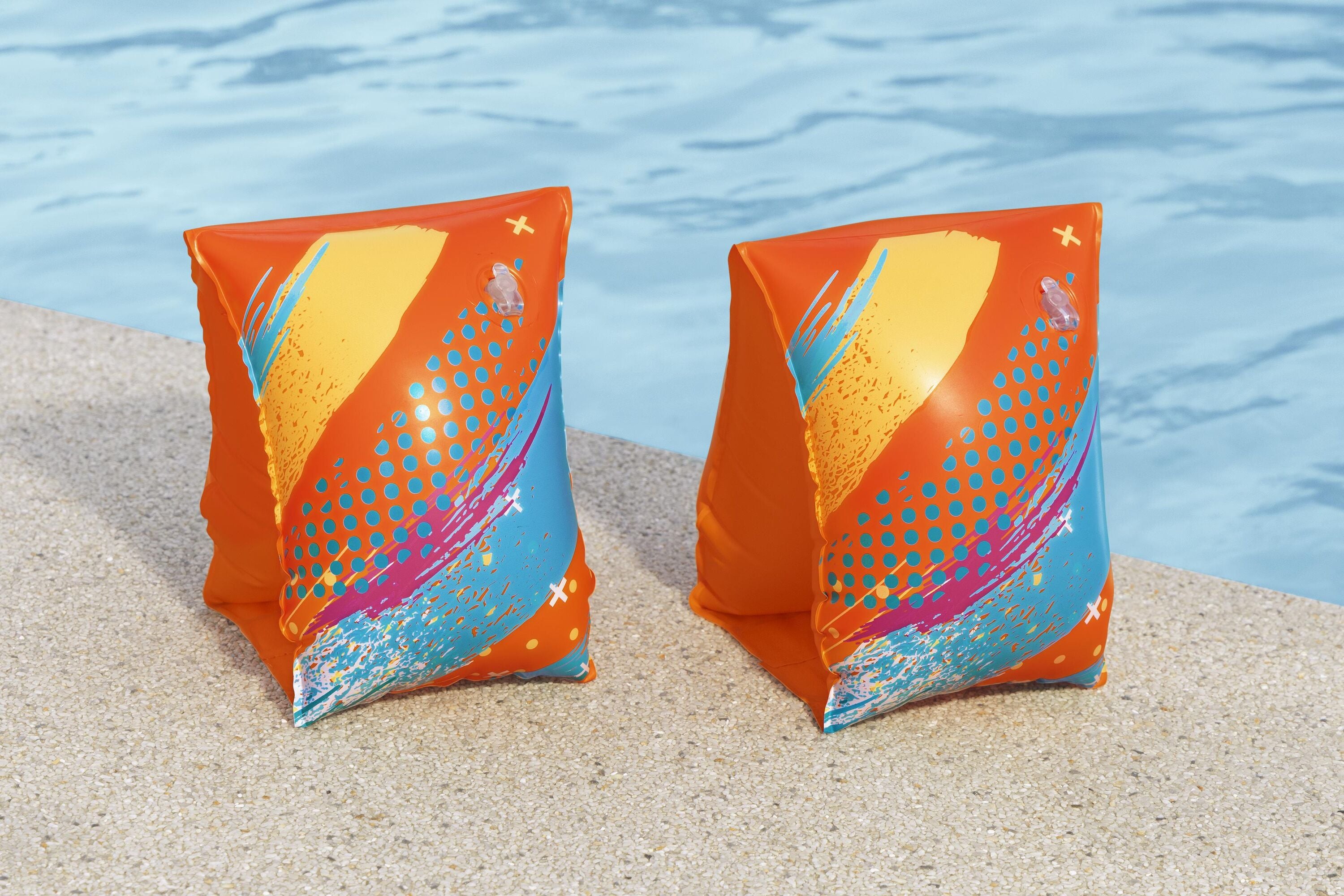 Bestway Inflatable Colorify ToughLite Armbands Kids Swim Gear S/M 25x15cm
