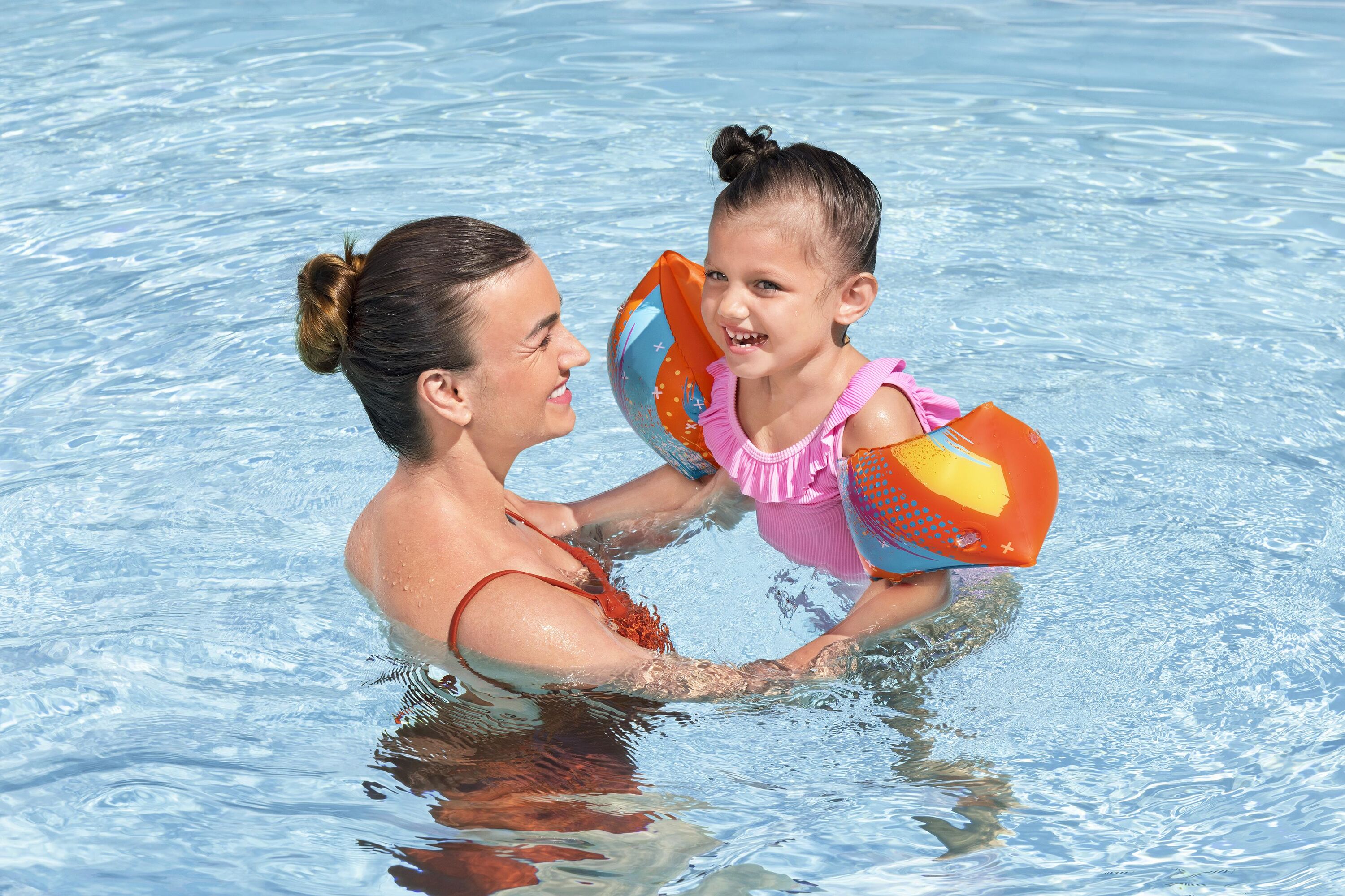 Bestway Inflatable Colorify ToughLite Armbands Kids Swim Gear S/M 25x15cm