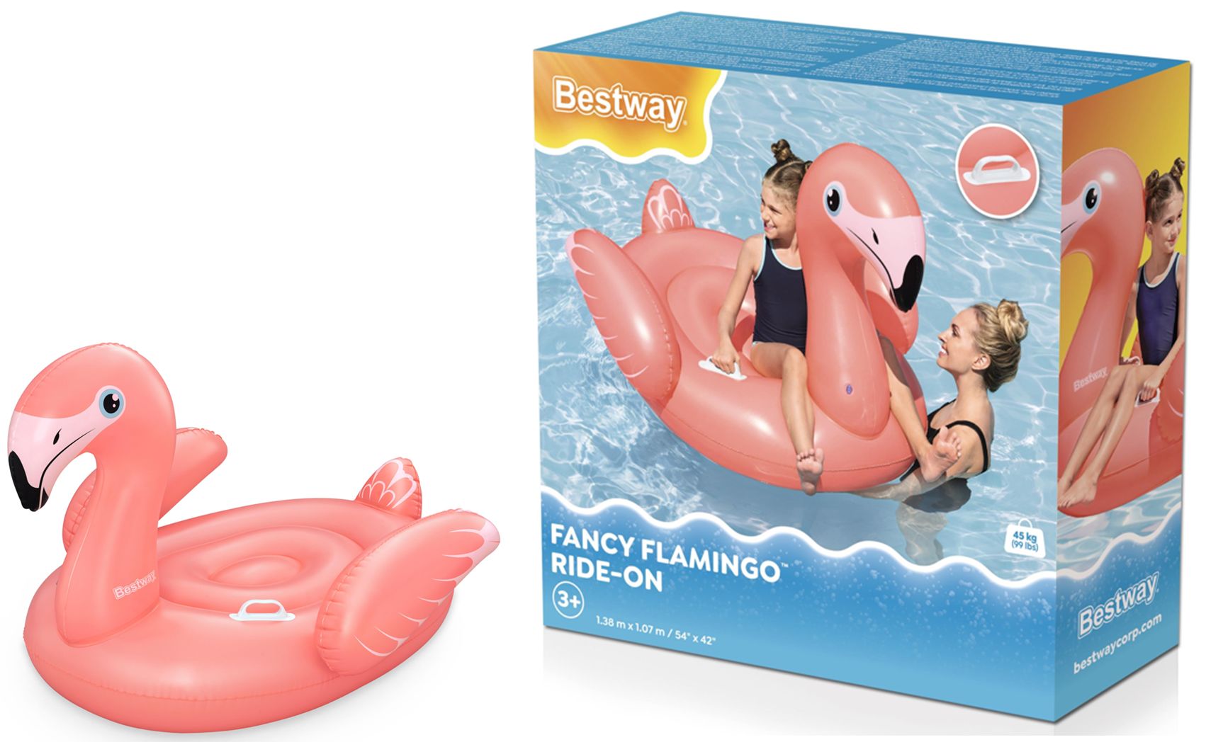 Bestway Rider Fancy Flamingo 138X107cm