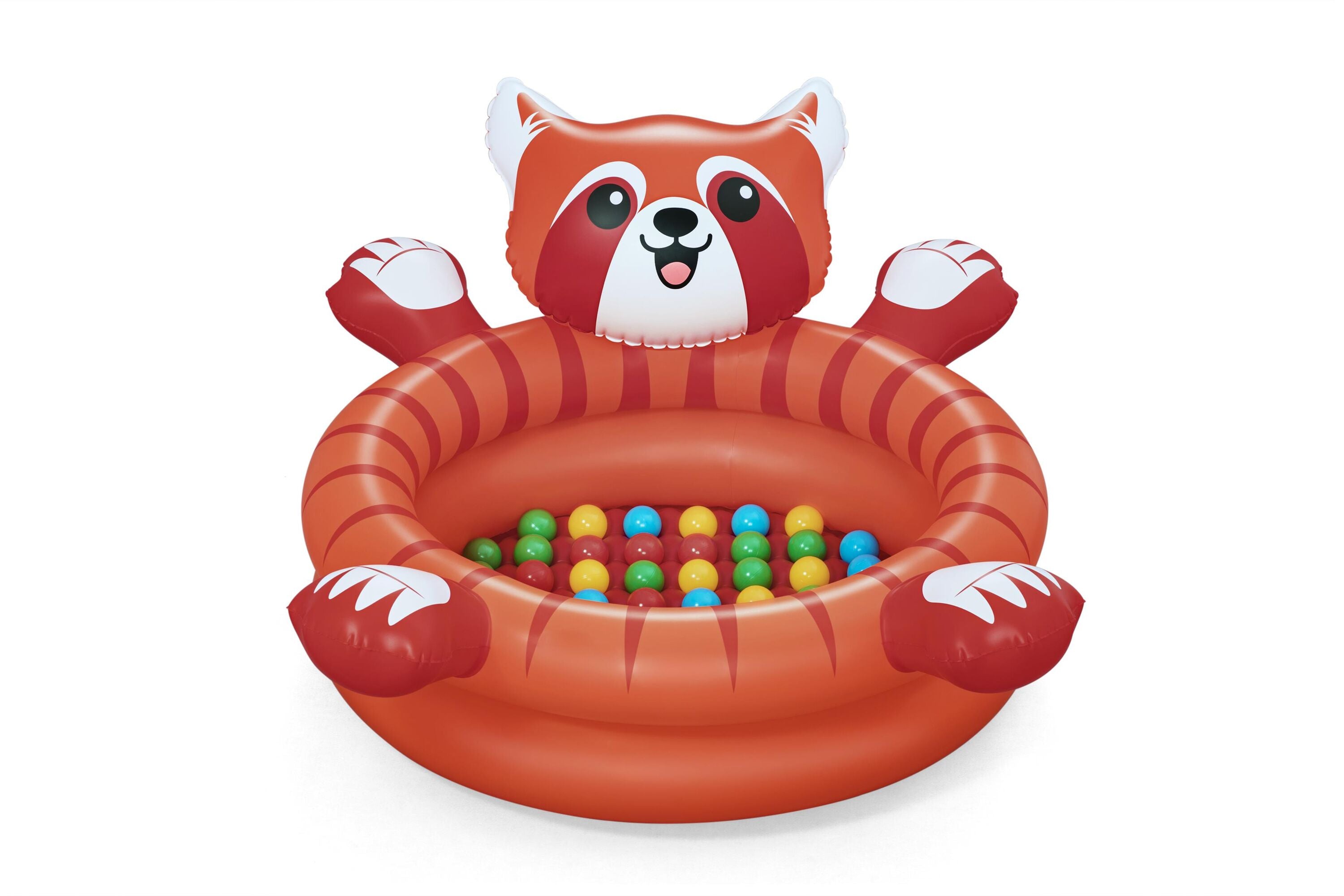 Bestway Playful Red Panda Ball Pit Inflatable Kids Toy with 50 Play Balls
