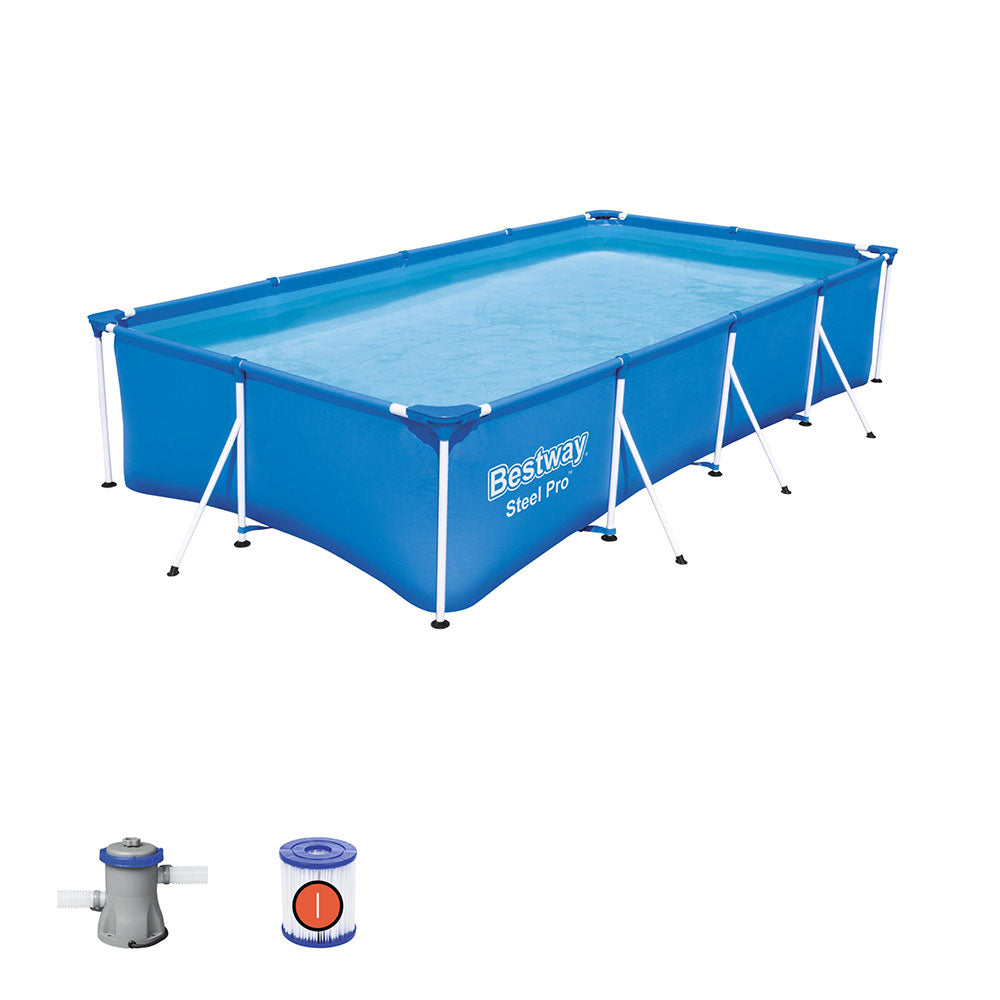 Bestway Steel Pro Rectangular Pool Set 4.00m x 2.11m x 81cm