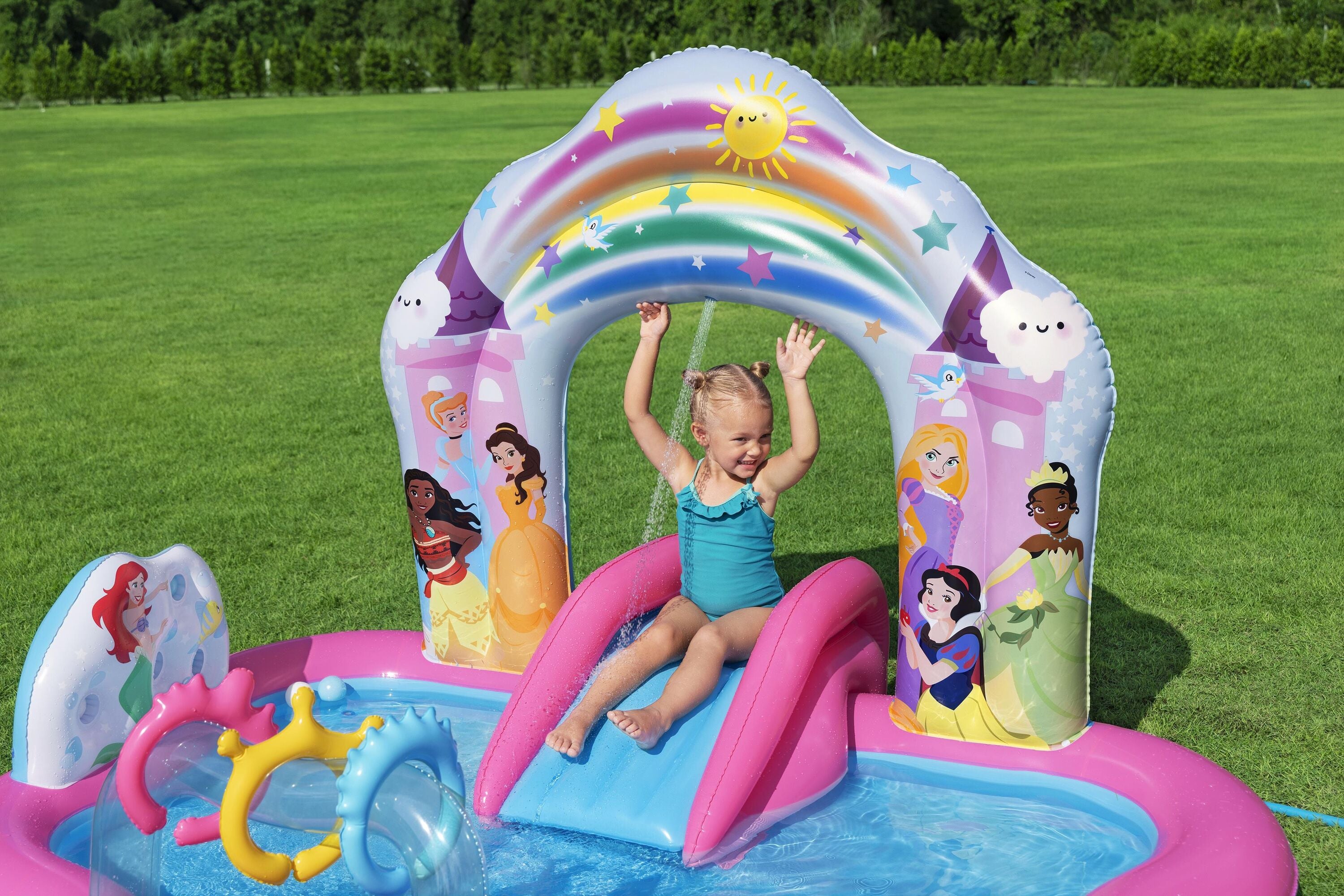 Bestway Disney Enchanted Palace Play Center Kids Inflatable Pool 221x193x140cm