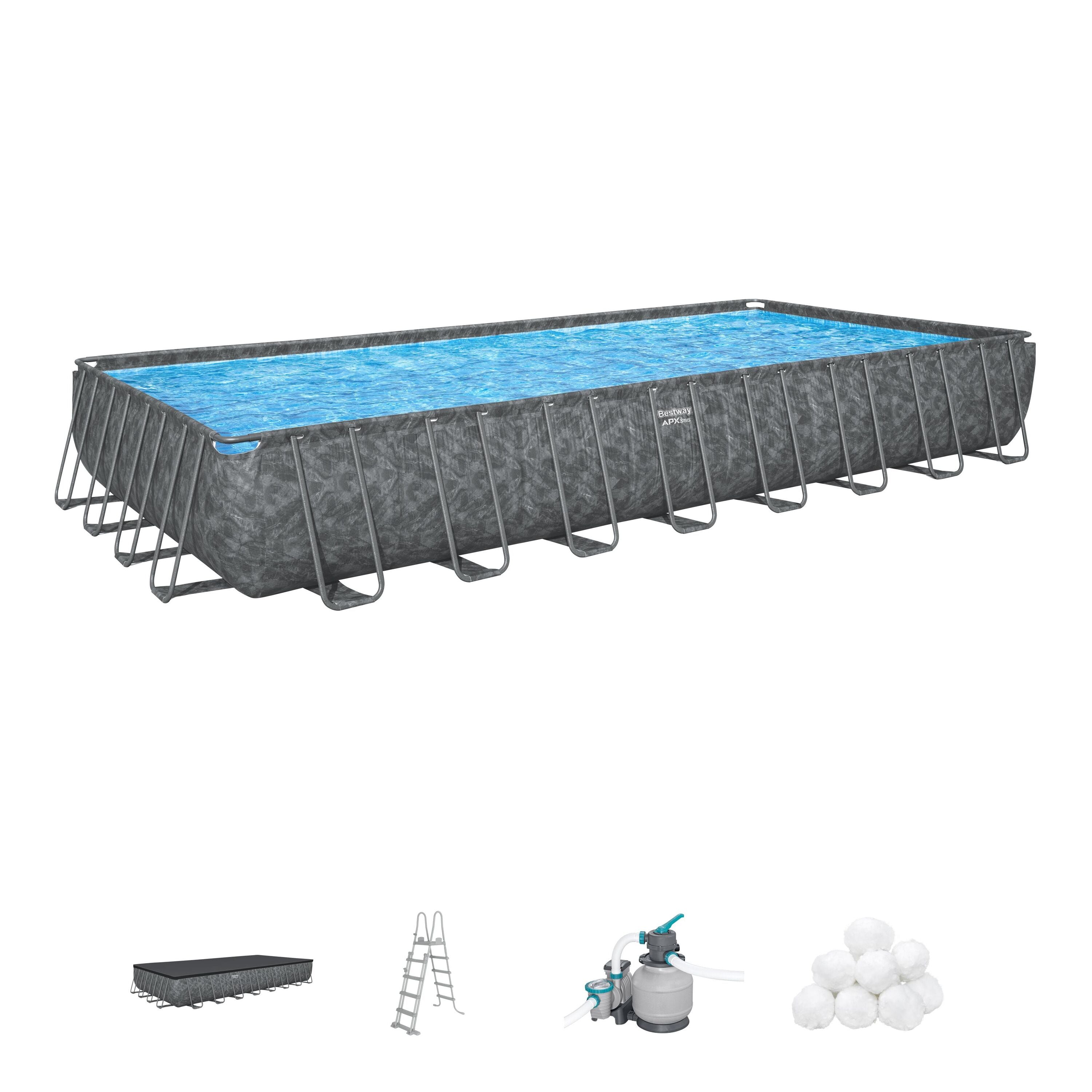 Bestway Power Steel APX 365 Rectangular Pool Set 956 x 488 x 132cm