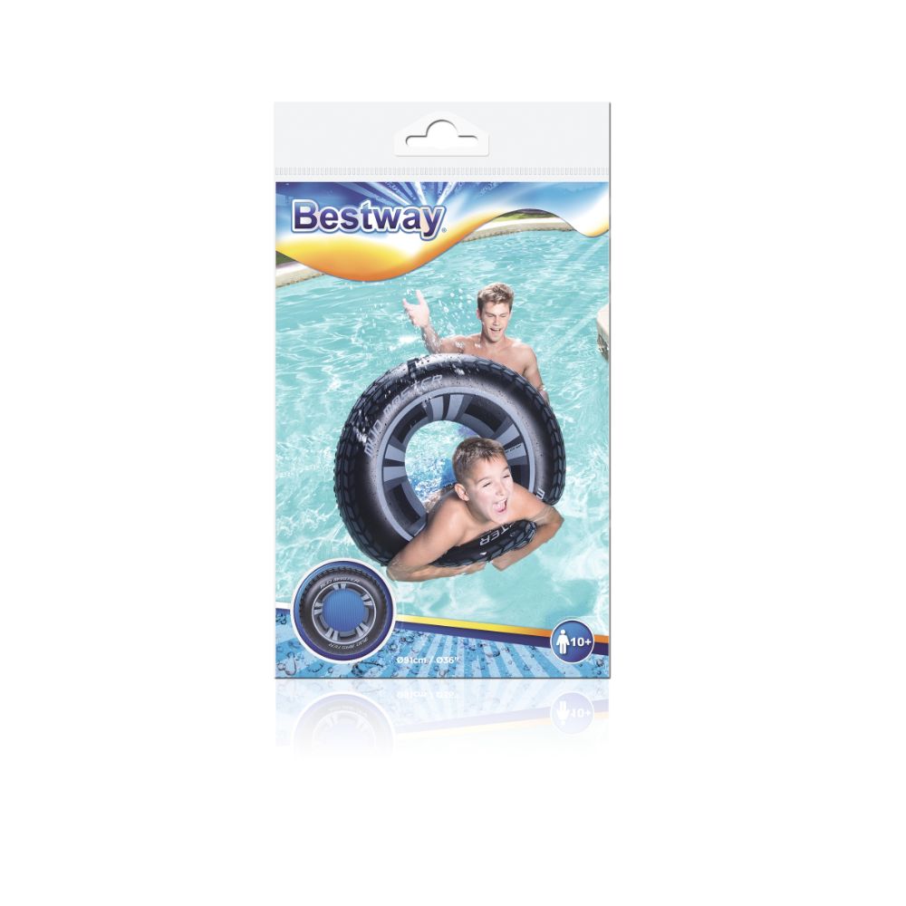 Bestway Mud Master Swim Ring 91cm Kids & Adults Inflatable Pool Float
